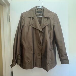 Gallery Brown Trench Coat, size medium